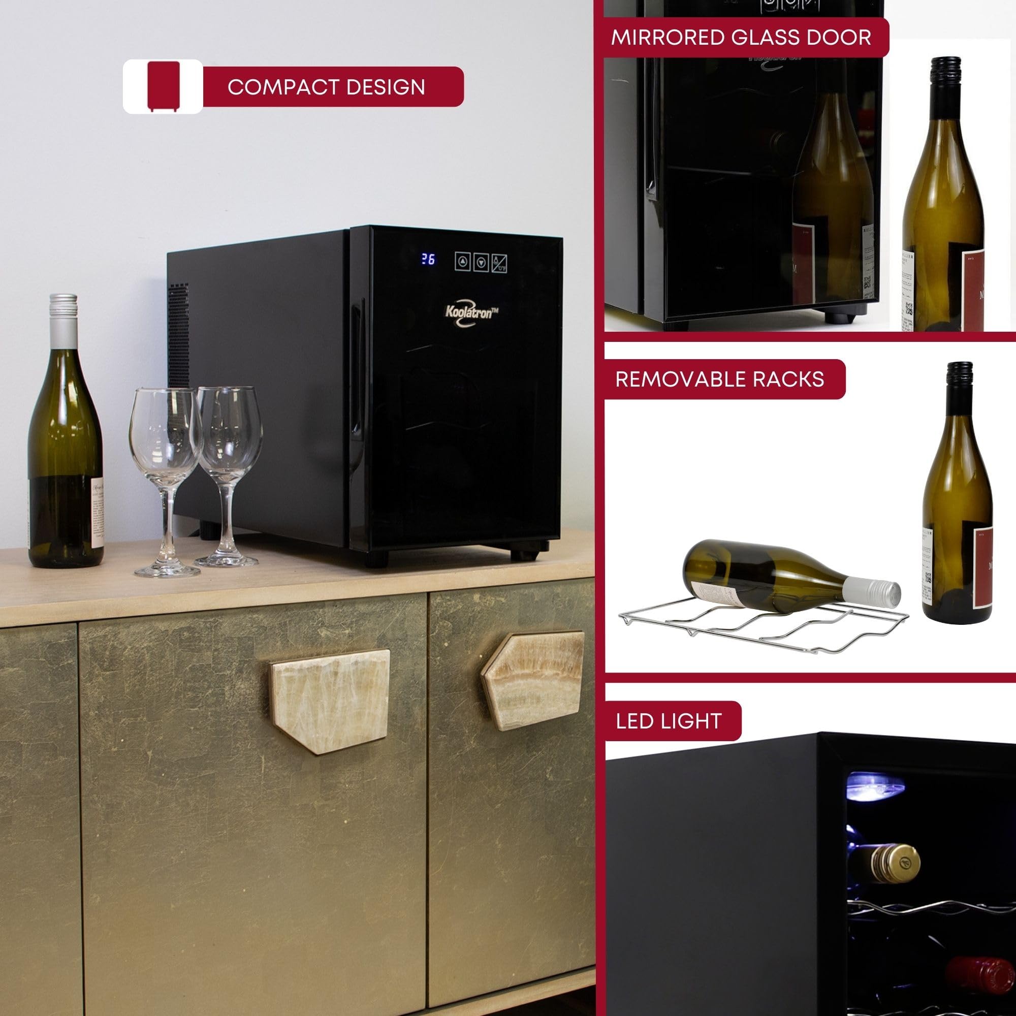 ワインファウンテン Amazon.com: Koolatron Wine Fridge - Wine Cooler, 6 Bottle